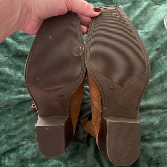 Women’s Brown Suede Ankle Boots with Square Toe and Stretch size 10 - Picture 11 of 11